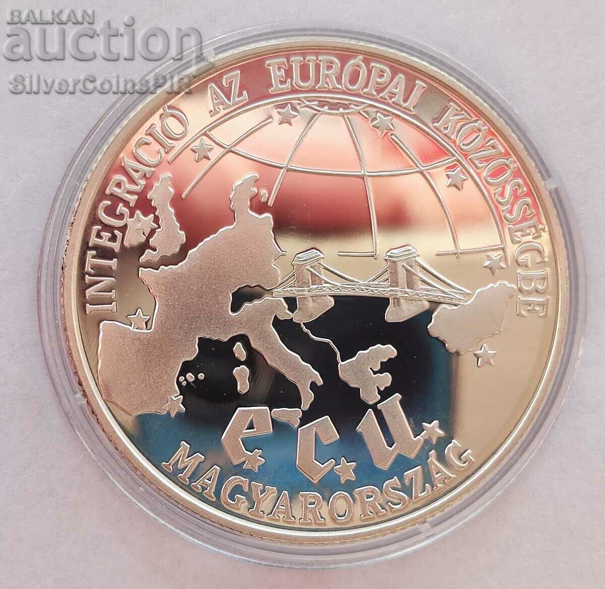 Silver 500 Forint 1993 Hungary EU Integration