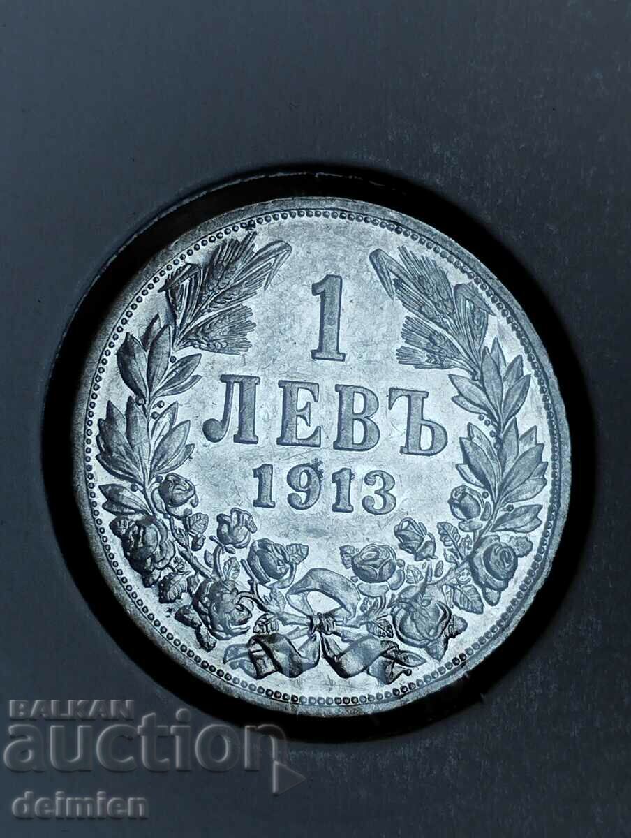 1 Lev 1913, 1913, Lev de argint, 1913, Lev 1913