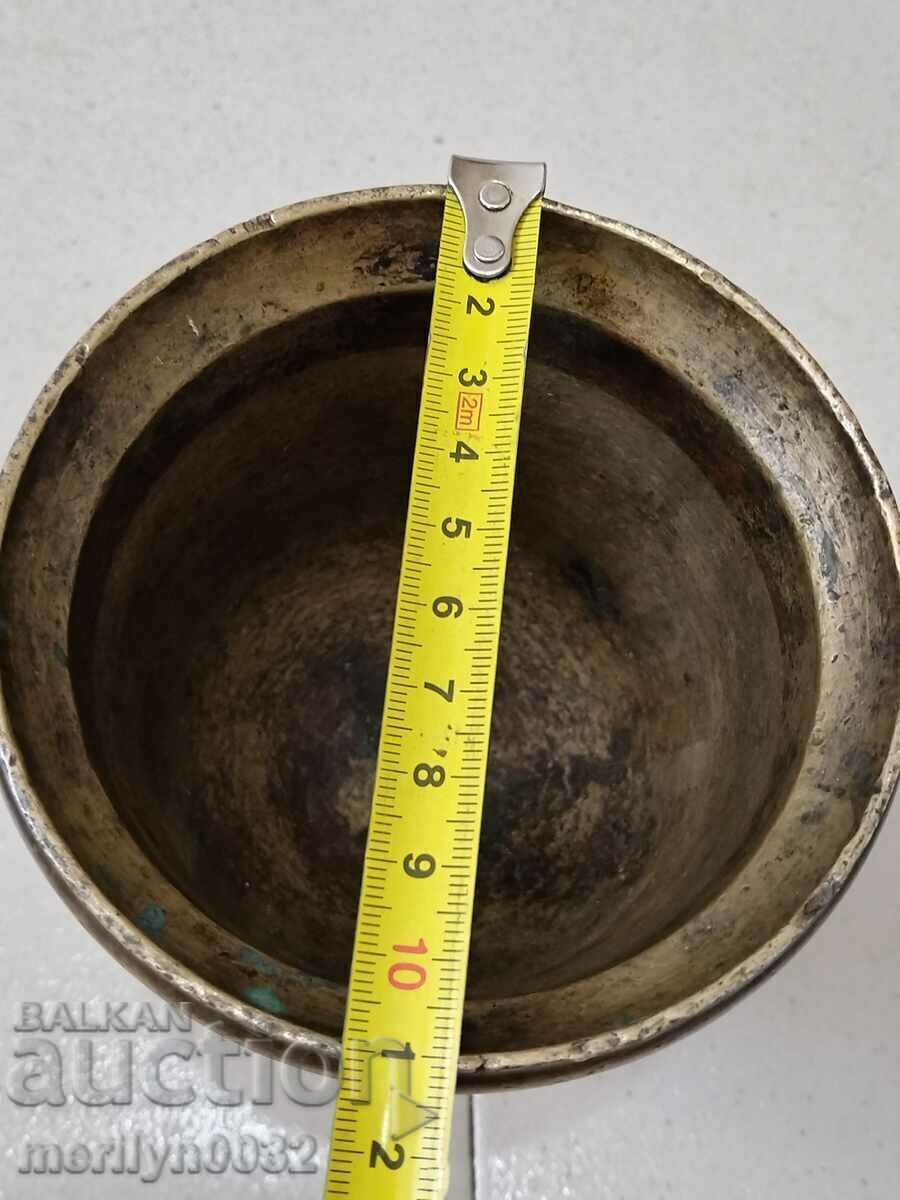 Old bronze mortar with hammer 1911, mortar - 6 Old bronze mortar with hammer 1911, mortar - 6