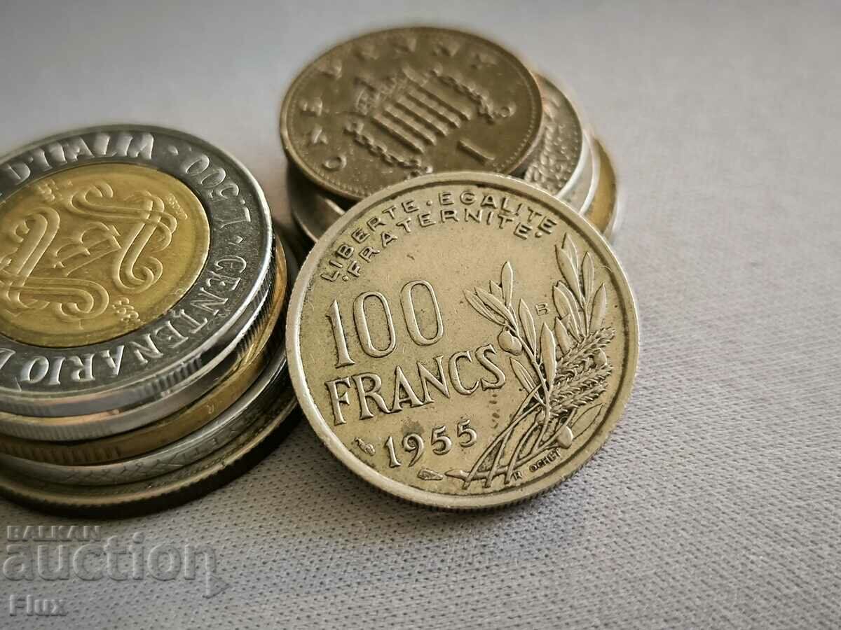 Monedă - Franța - 100 franci | 1955; Seria B