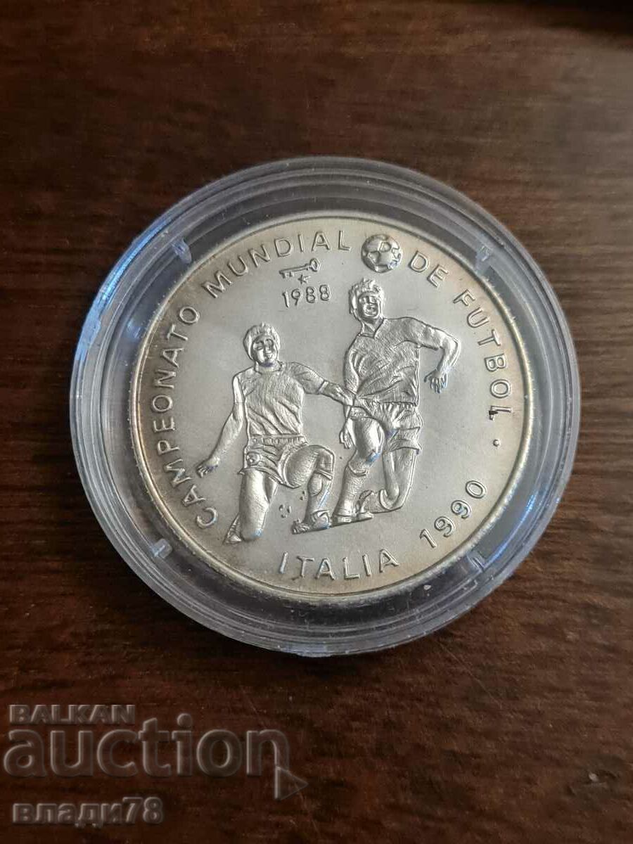 Moneda de argint de 5 pesos din 1988