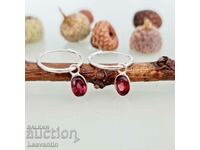 5105 Silver earrings rings with Garnet