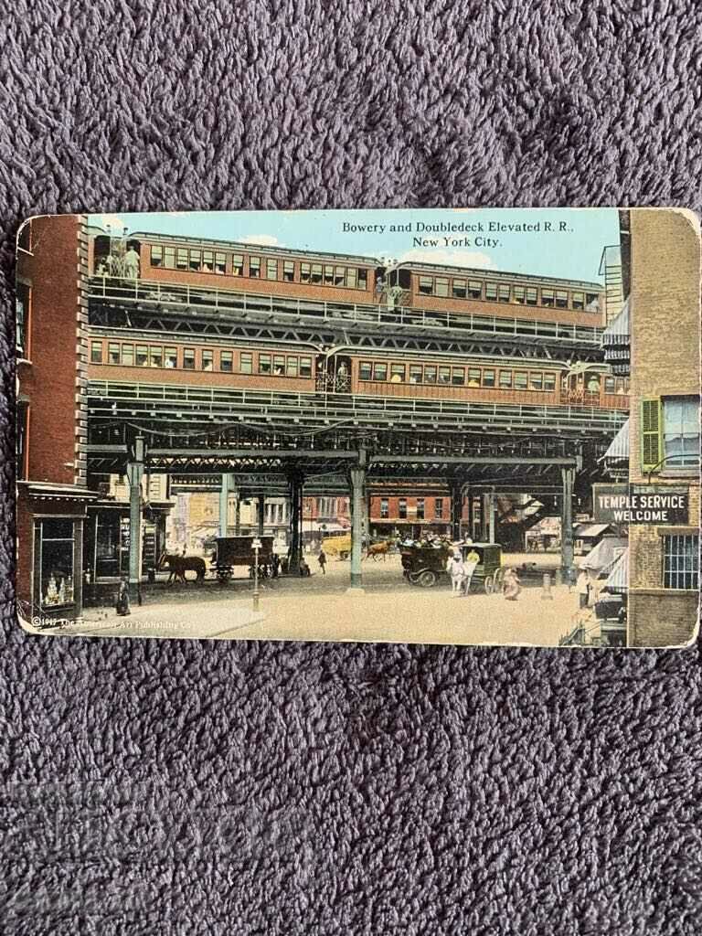 Centennial old postcard from USA (New York)-2