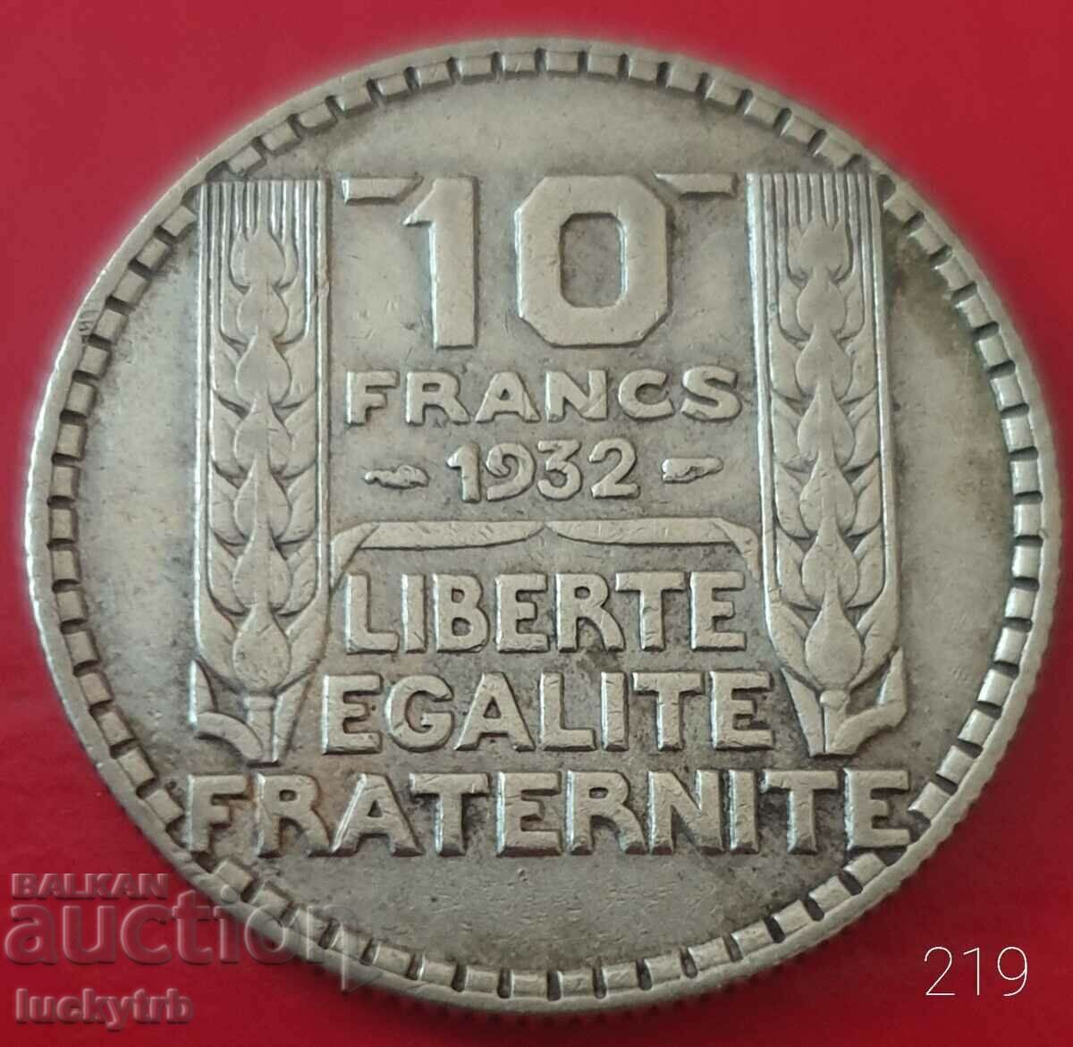 10 francs 1932 - France - Silver