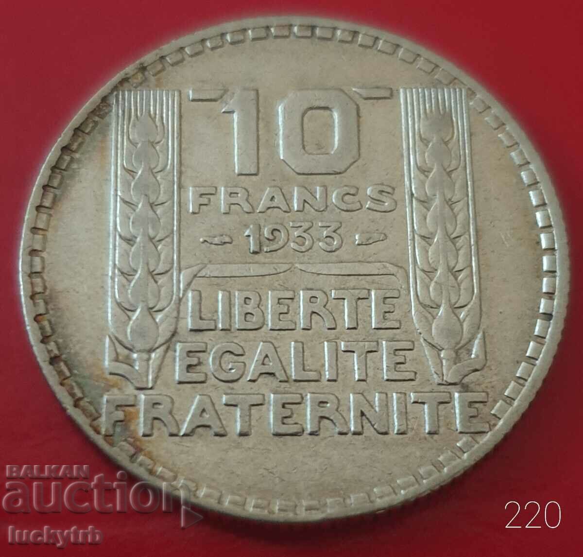 10 francs 1933 - France - Silver