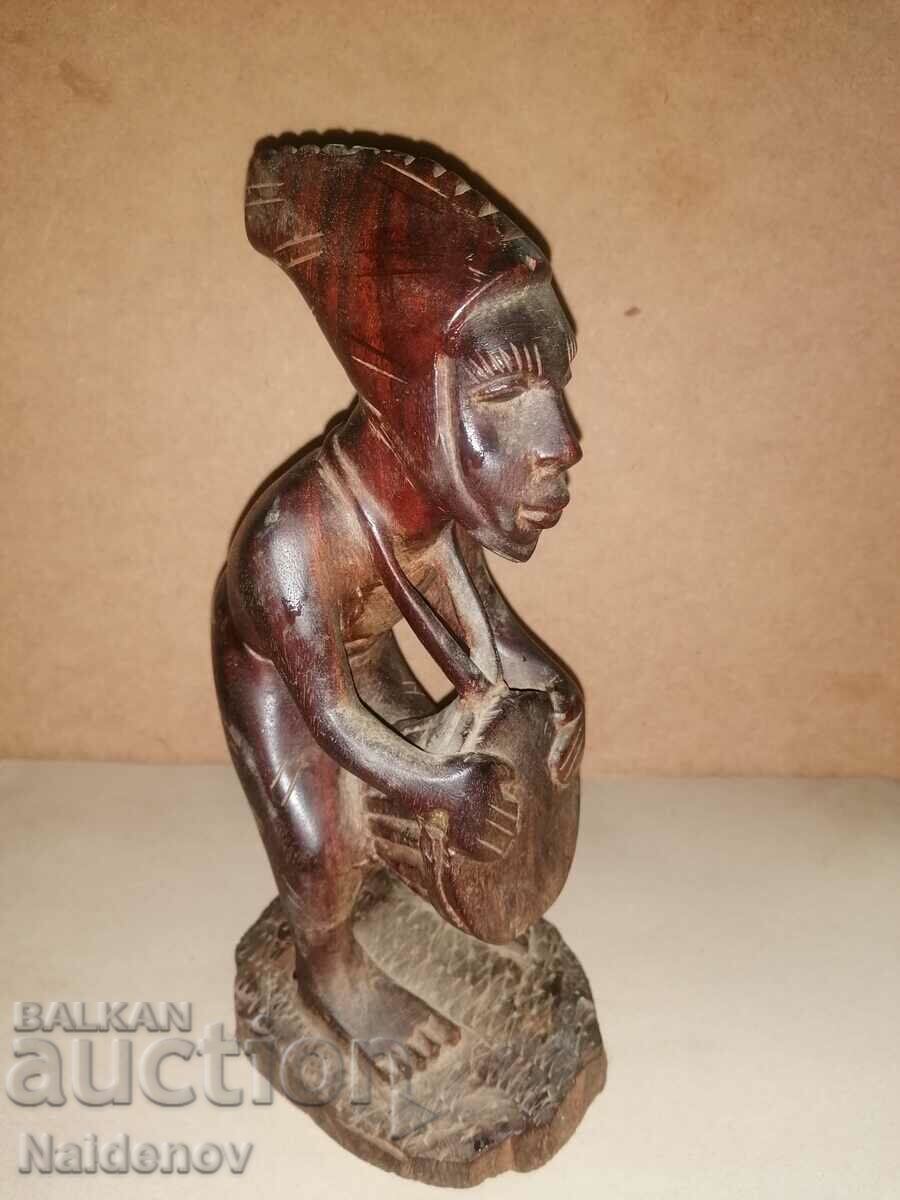 African wooden old figure ethnography