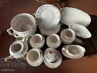 Old porcelain service with stamp