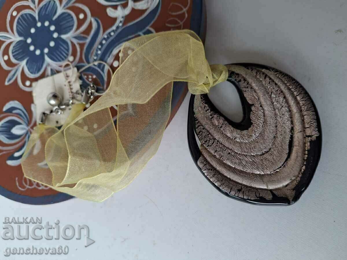 Necklace with Murano glass, silver, Markovo with price 40.00 BGN | € 20.45 Necklace with Murano glass, silver, Markovo with price 40.00 BGN | € 20.45