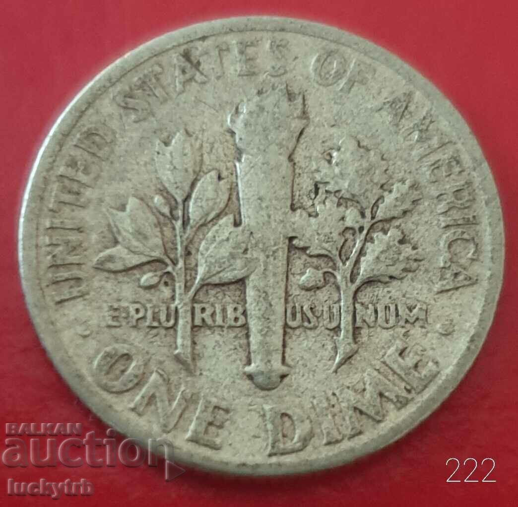 1 dime 1954 - USA - Silver