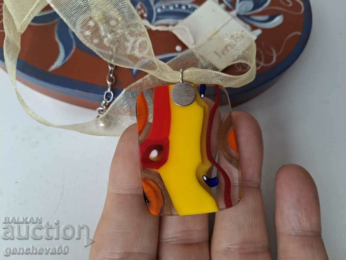 Licitație Frumos colier Murano-argint,,Vernier"