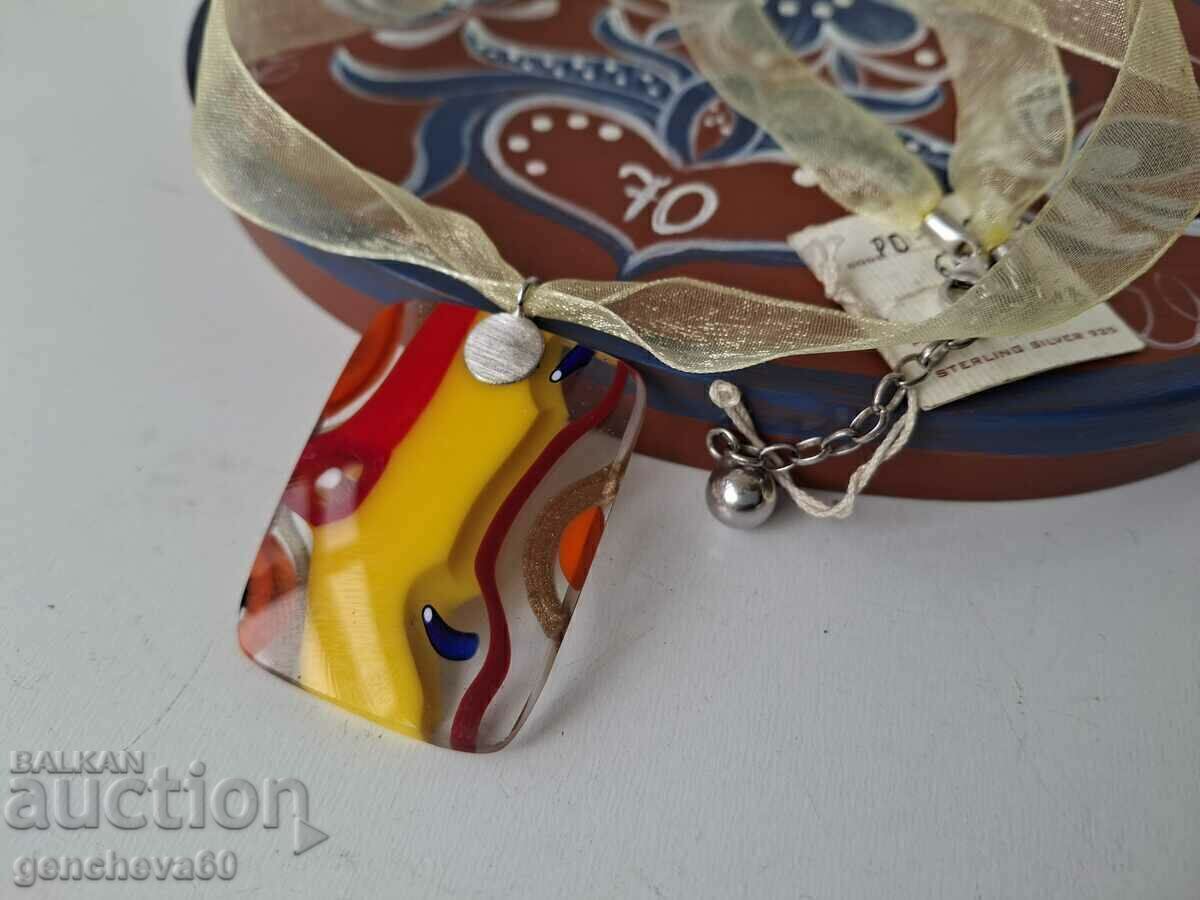 Frumos colier Murano-argint,,Vernier" - 5