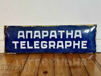 Telegraph Enamel plate