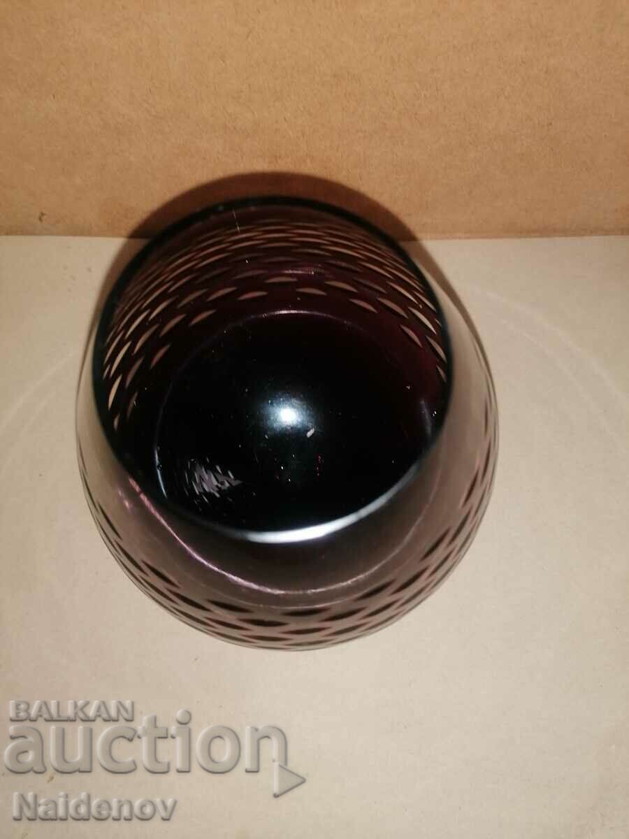 Голяма кристална чаша цветно стъкло за декорация с цена 40.00 лв. | € 20.45 Голяма кристална чаша цветно стъкло за декорация с цена 40.00 лв. | € 20.45