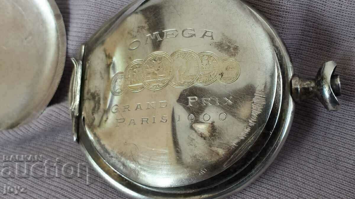 SILVER CASE 38 mm+ COVER for POCKET WATCH OMEGA /Ag 900