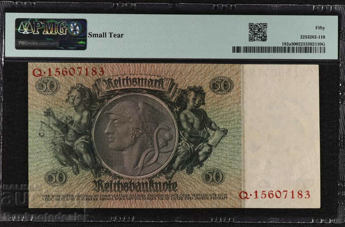 Germany Reichsbanknote 50 Reichsmark 1933 Pick 182a PMG 50 with price 120.00 BGN | € 61.36 Germany Reichsbanknote 50 Reichsmark 1933 Pick 182a PMG 50 with price 120.00 BGN | € 61.36
