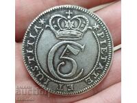 Thaler Norway "Christian V" 1673 4 marks 1 kroner