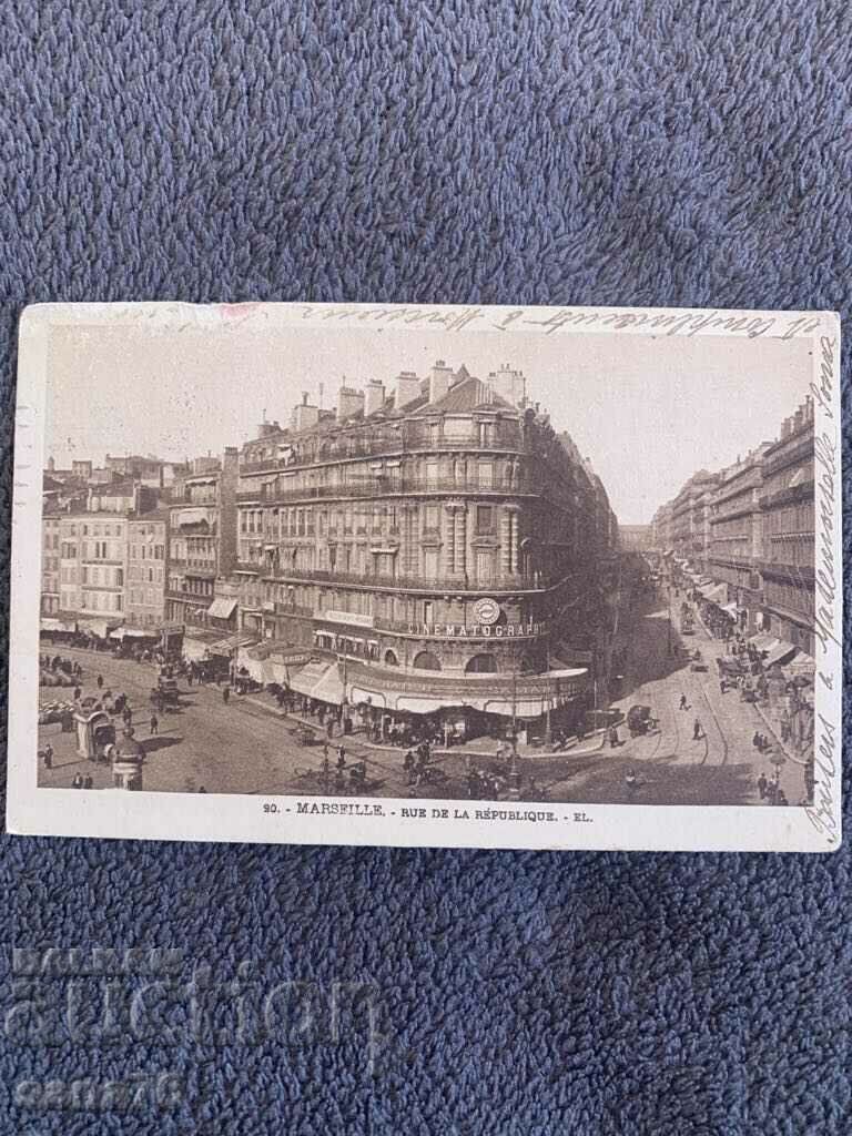 Centenary old postcard from France (Marseille)-8