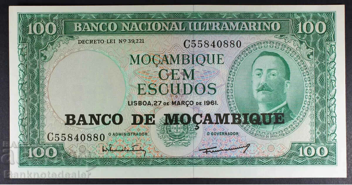 MOZAMBIQUE 100 Escudos 1976 Pick 117 Ref Unc