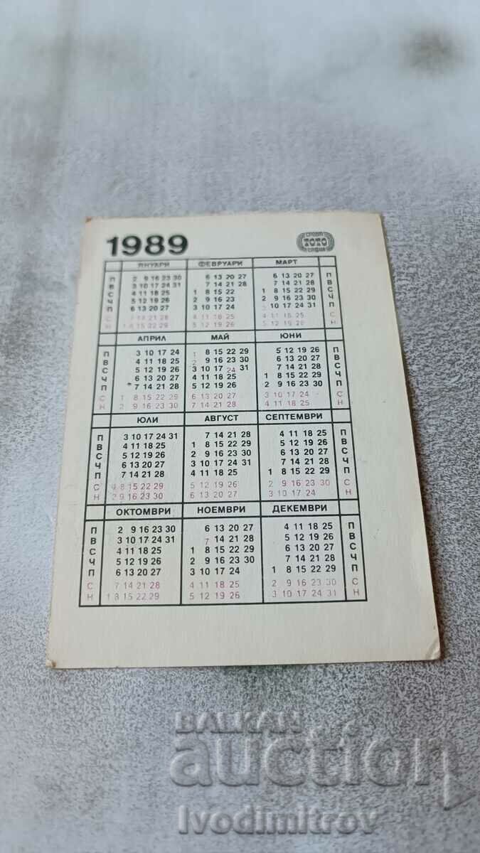 Календарче Левски - Спартак змс Живко Вангелов - борба 1989 с цена € 7.00 | 13.69 лв.