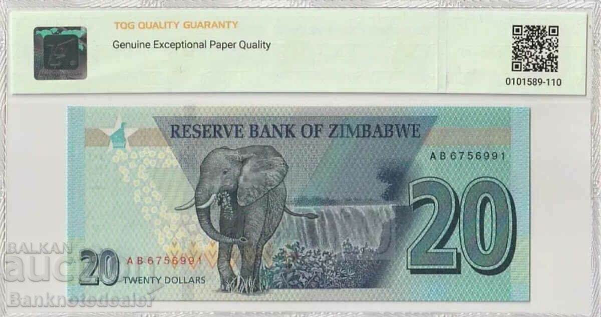 Ζιμπάμπουε 20 δολάρια 2020 Επιλογή B195a TQG 66 με τιμή 90.00 BGN | € 46.02 Ζιμπάμπουε 20 δολάρια 2020 Επιλογή B195a TQG 66 με τιμή 90.00 BGN | € 46.02