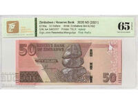 Zimbabwe 50 Dollars 2020 Pick B196a TQG 65