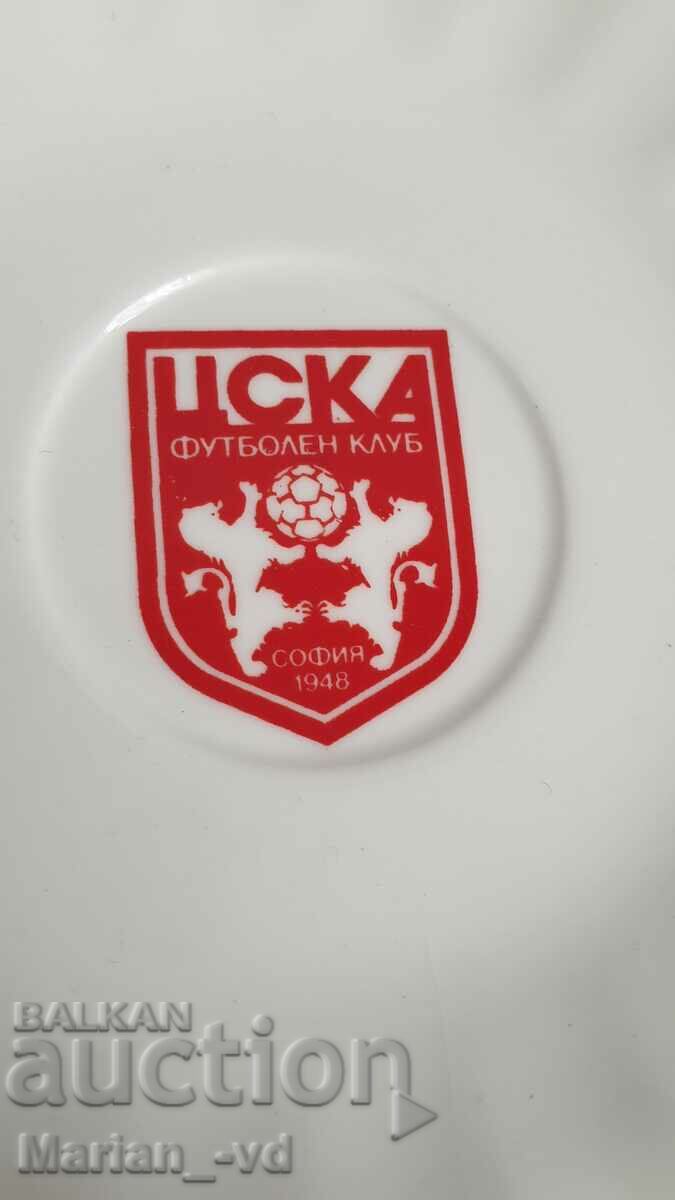 Porcelain saucer with the logo of CSKA Sofia 1948 with price 50.00 BGN | € 25.56