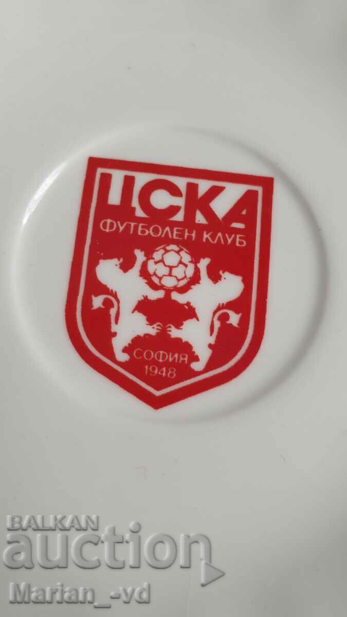 Porcelain saucer with the logo of CSKA Sofia 1948 - 5