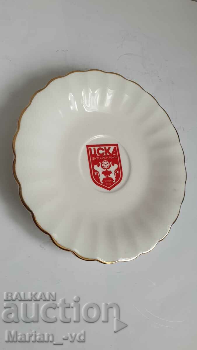 Porcelain saucer with the logo of CSKA Sofia 1948 - 6