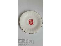 Porcelain saucer with the logo of CSKA Sofia 1948