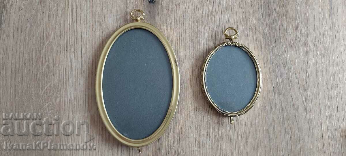 Photo frames brass retro