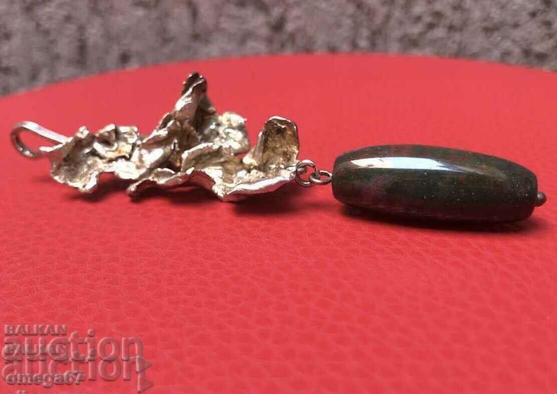 Unique massive medallion with stone "Blood of Christ! Unique massive medallion with stone "Blood of Christ!