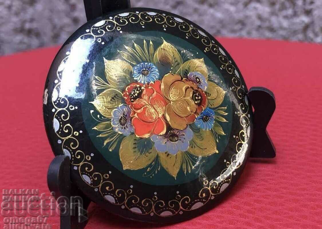 Russian painted craftsman brooch! with price € 50.00 | 97.79 BGN Russian painted craftsman brooch! with price € 50.00 | 97.79 BGN