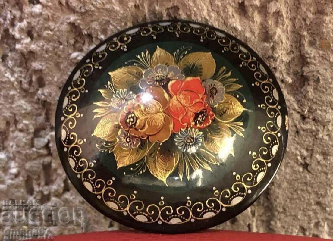 Russian painted craftsman brooch! - 5 Russian painted craftsman brooch! - 5