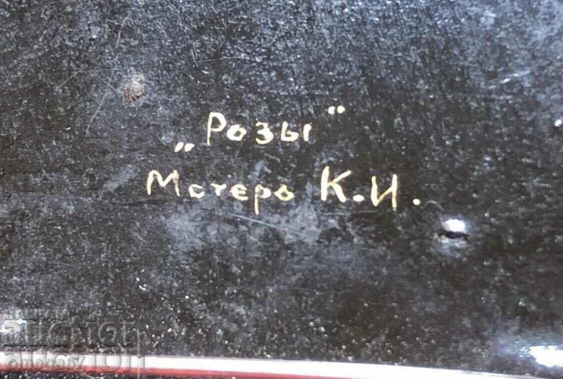 Russian painted craftsman brooch! - 7 Russian painted craftsman brooch! - 7