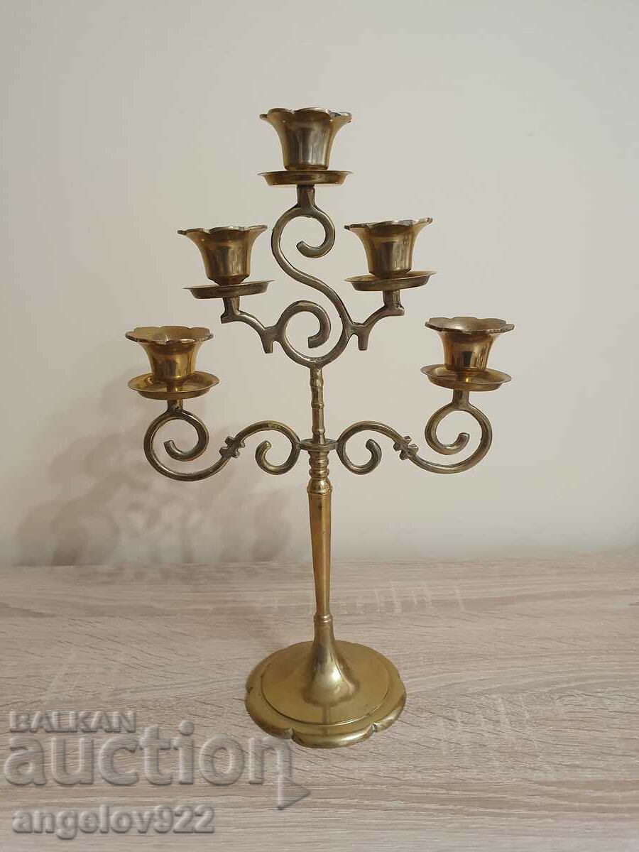 A beautiful solid bronze candle holder!