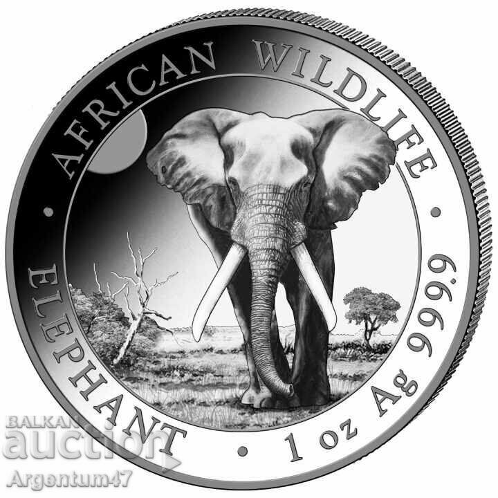 NEW!!! SILVER 1 OZ 2025 SOMALIA - ELEPHANT