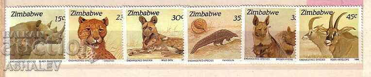 1989 animals Mi-412/17 ** - Zimbabwe