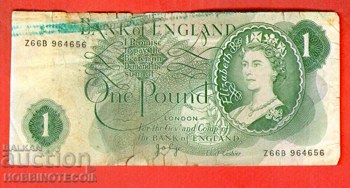 ENGLAND GREAT BRITAIN 1 Pound issue issue 19 signature 1