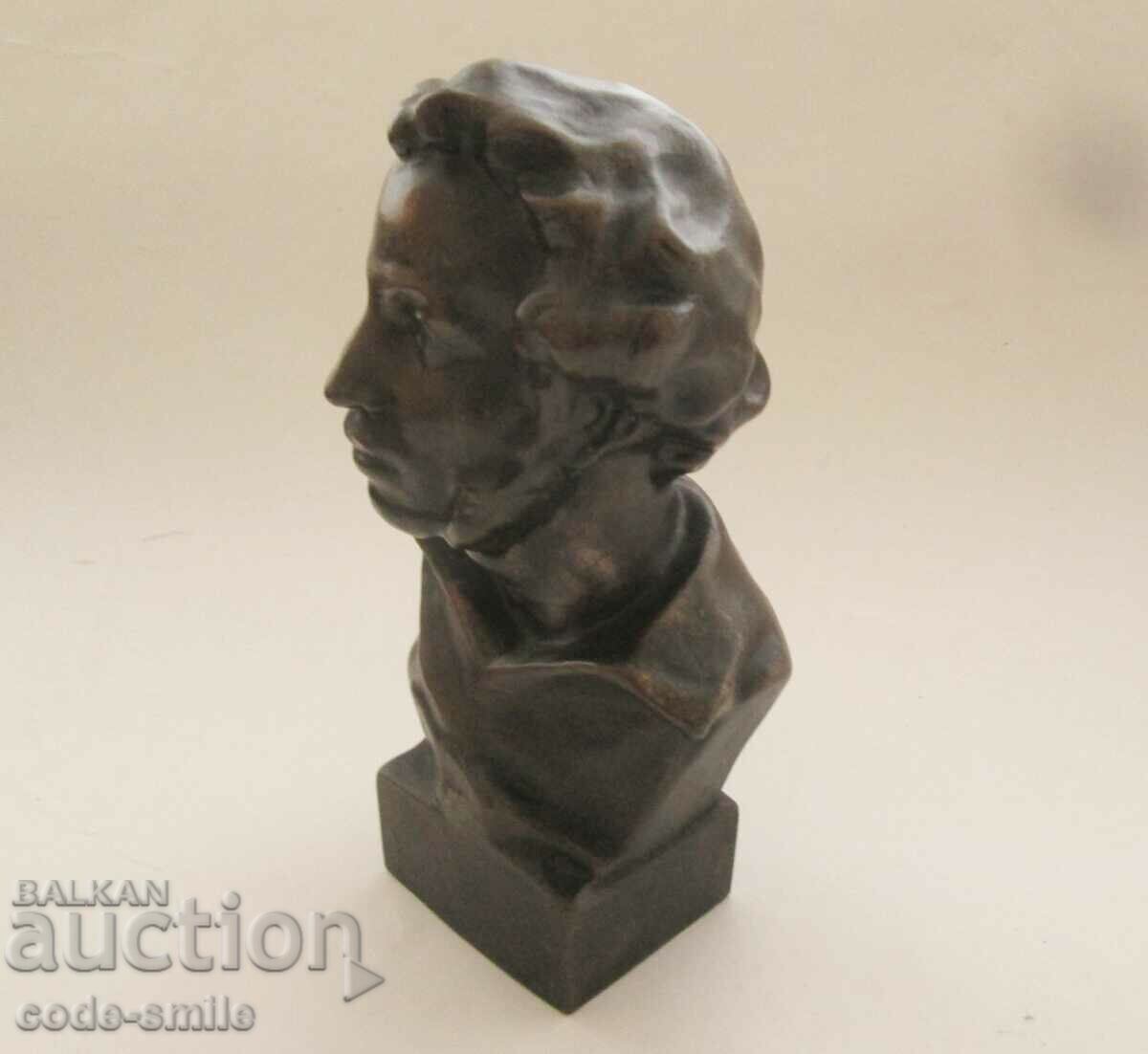 Доставка на Стар Руски бюст на Пушкин метална фигура статуетка Доставка на Стар Руски бюст на Пушкин метална фигура статуетка