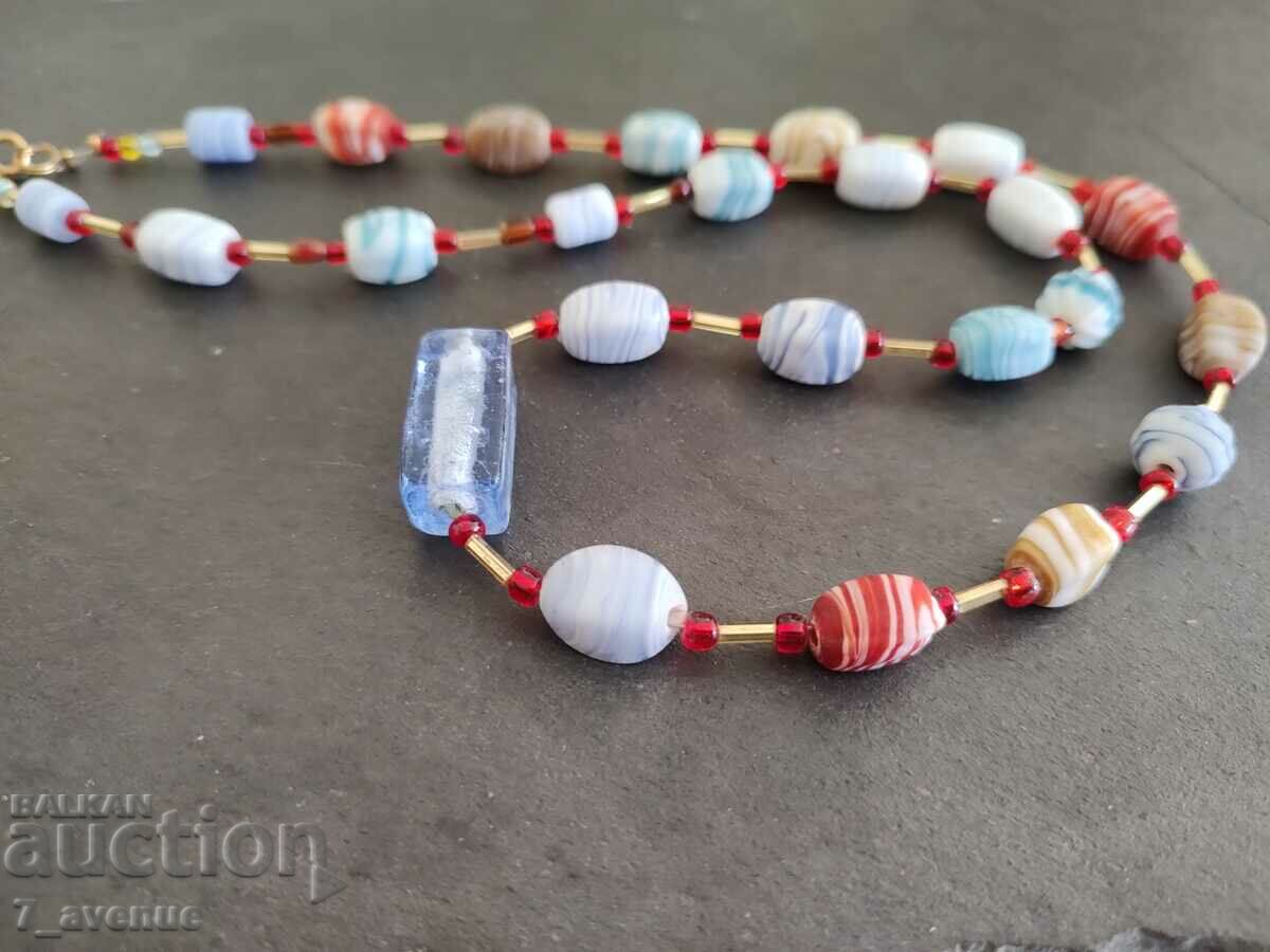 Licitație Colier - interesant, verigi din sticla matata, 29.09.24