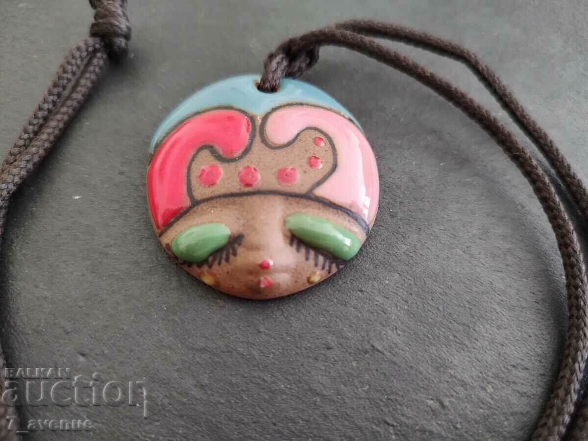 Necklace - interesting, colorful ART ceramic, 29.09.24