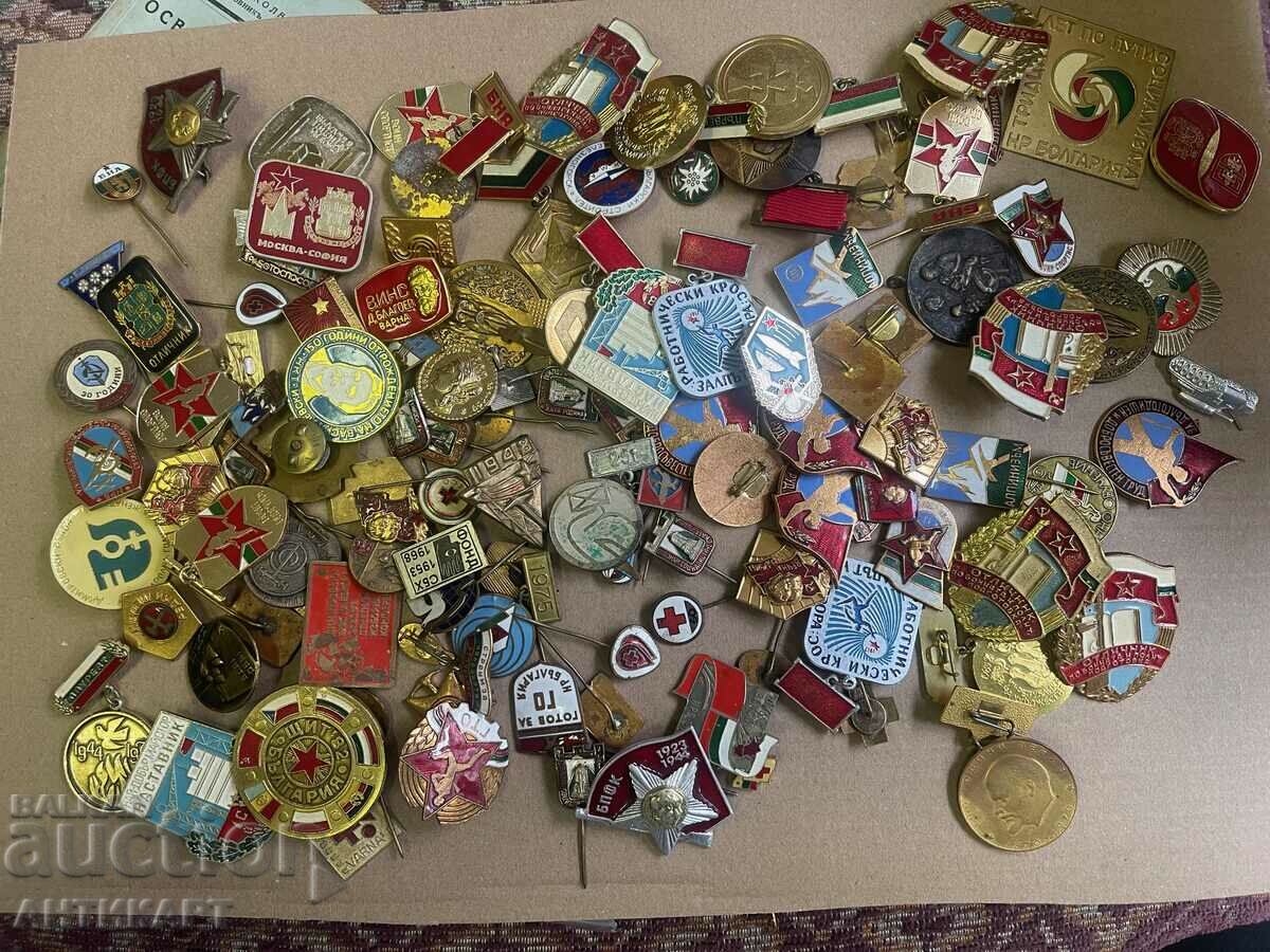 over 130 badges and signs of communist Bulgaria