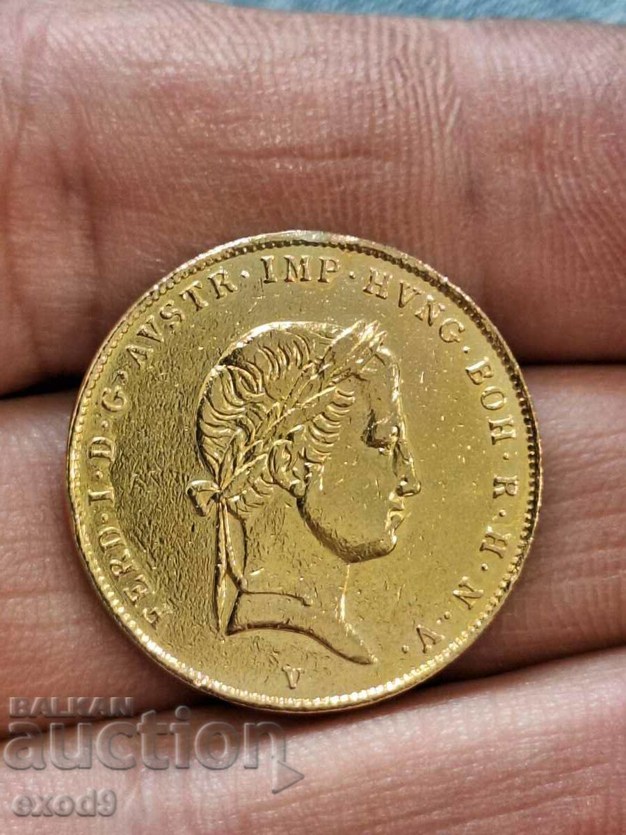 Rare gold coin 1 Sovrano 1837