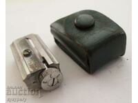 Old German DUX pocket sharpener with leather case