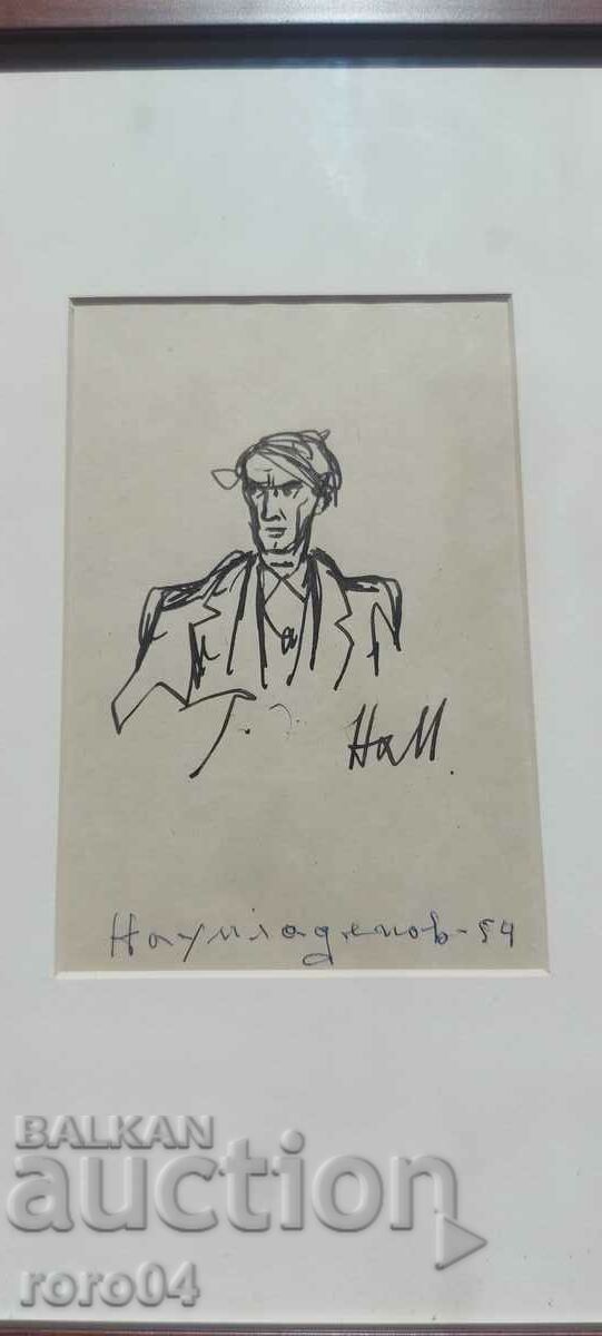 NAUM HADJIMLADENOV ( 1894-1985 ) AUTOPORTRET - 6 NAUM HADJIMLADENOV ( 1894-1985 ) AUTOPORTRET - 6