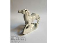 Old Bulgarian porcelain figure - horse - Isis