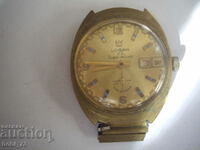 Men's gold-plated wristwatch.