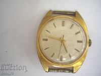 Men's gold-plated wristwatch.