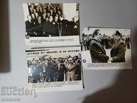 3 pcs. photos of Leonid Brezhnev and Todor Zhivkov