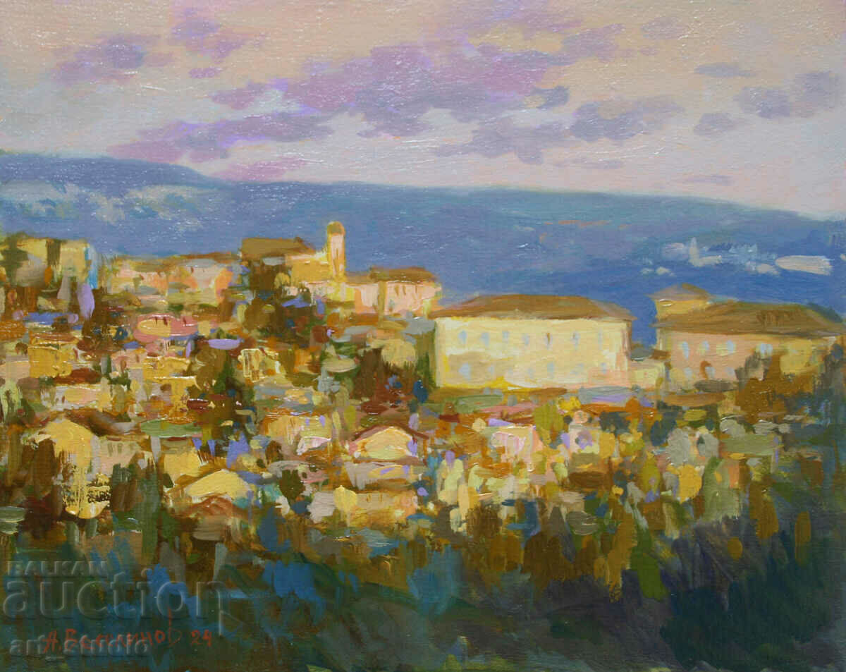 View from V. Tarnovo - oil paints